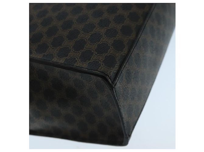 Céline Borsa a spalla in tela Macadam CELINE in pelle PVC nera e dorata Auth 104249 Nero D'oro - vista 16