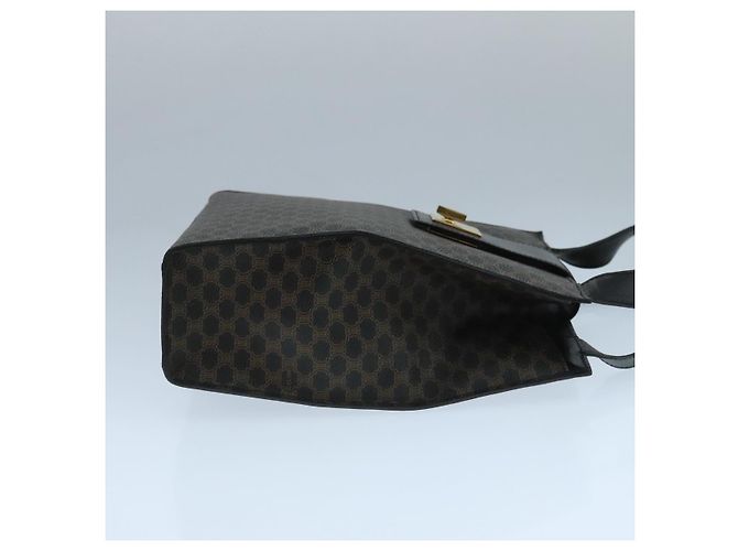 Céline Borsa a spalla in tela Macadam CELINE in pelle PVC nera e dorata Auth 104249 Nero D'oro - vista 3