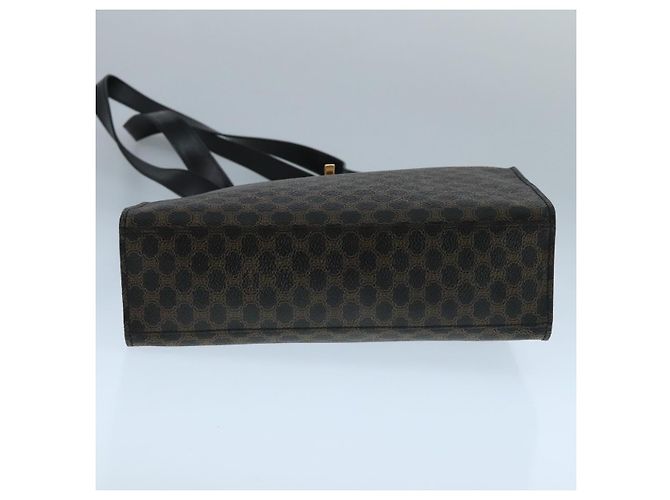 Céline Borsa a spalla in tela Macadam CELINE in pelle PVC nera e dorata Auth 104249 Nero D'oro - vista 5