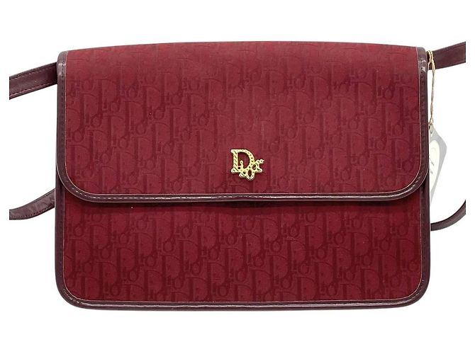 Borsa a spalla monogramma oro bordeaux Christian Dior Rosso D'oro - vista 2