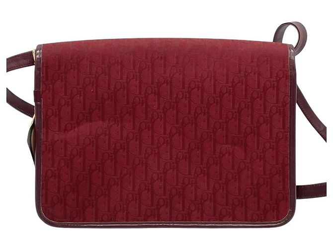Borsa a spalla monogramma oro bordeaux Christian Dior Rosso D'oro - vista 3