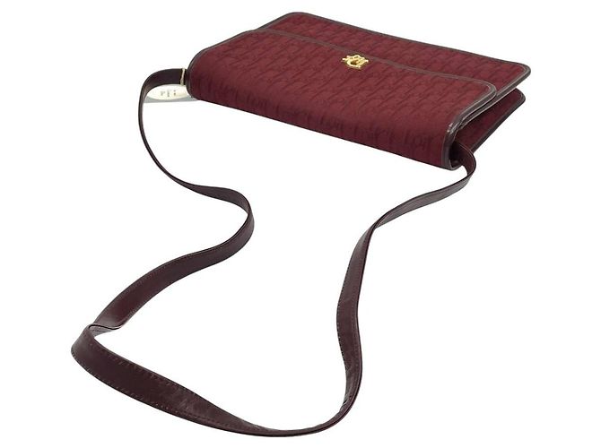 Borsa a spalla monogramma oro bordeaux Christian Dior Rosso D'oro - vista 6