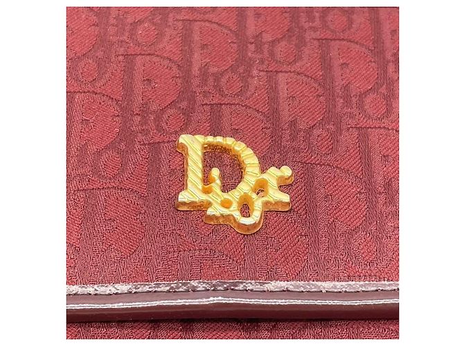 Borsa a spalla monogramma oro bordeaux Christian Dior Rosso D'oro - vista 7
