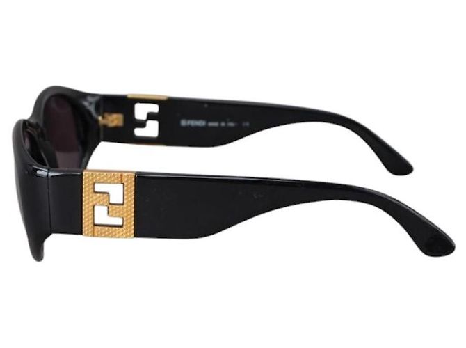 Occhiali da sole vintage Fendi Logo FF Nero Oro FS289 D'oro - vista 2
