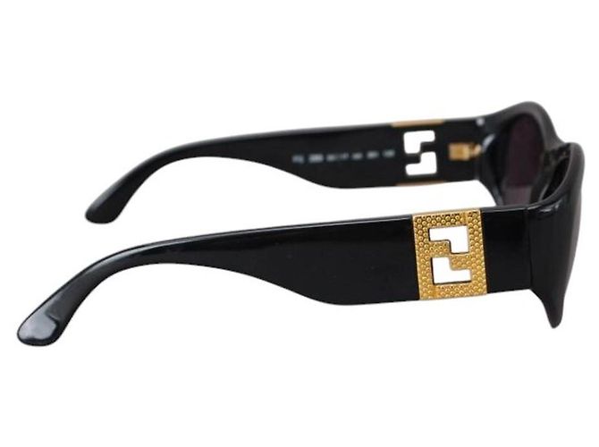 Occhiali da sole vintage Fendi Logo FF Nero Oro FS289 D'oro - vista 4