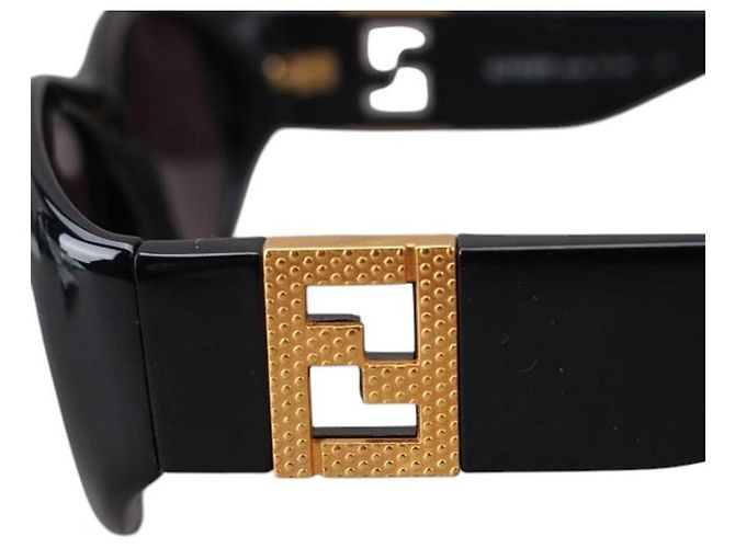 Occhiali da sole vintage Fendi Logo FF Nero Oro FS289 D'oro - vista 8