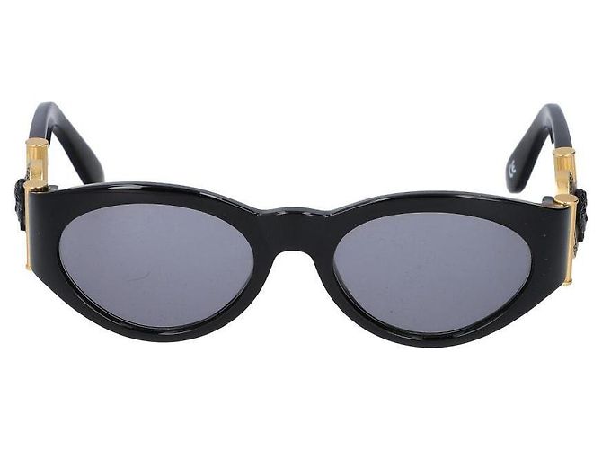 Occhiali da sole Gianni Versace logo Medusa nero e oro MOD.617 COL.852 D'oro - vista 2