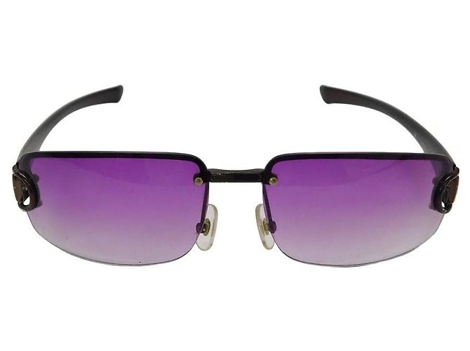 Occhiali da sole senza montatura con gradiente nero, viola e viola di Gucci Porpora - vista 3