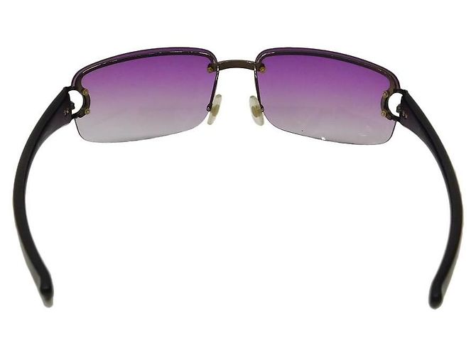 Occhiali da sole senza montatura con gradiente nero, viola e viola di Gucci Porpora - vista 4