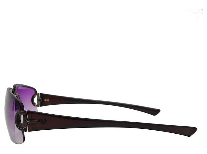 Occhiali da sole senza montatura con gradiente nero, viola e viola di Gucci Porpora - vista 5