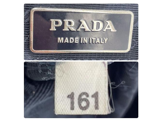 Borsa a tracolla incrociata in nylon blu navy con logo Prada Sport - vista 9