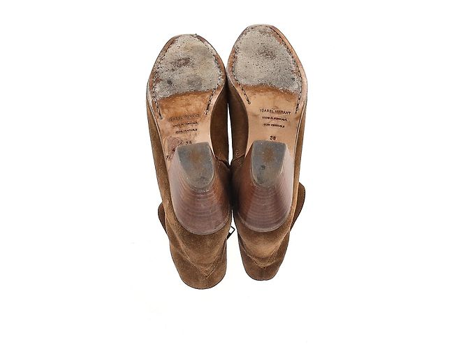 Stivaletti Dacken Isabel Marant in suede marrone - vista 12