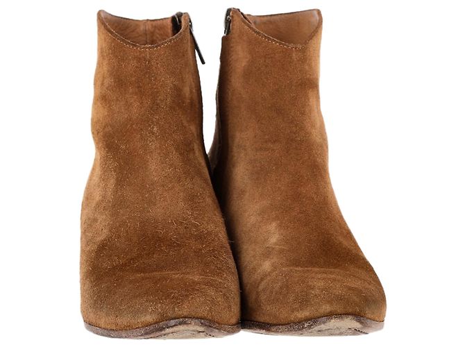Stivaletti Dacken Isabel Marant in suede marrone - vista 2