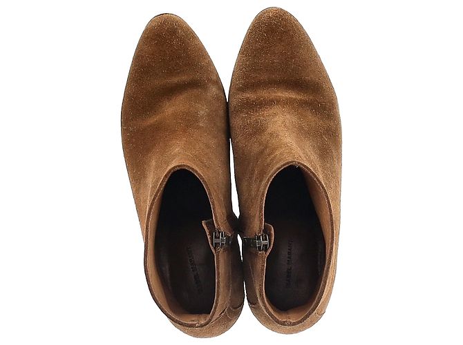 Stivaletti Dacken Isabel Marant in suede marrone - vista 3