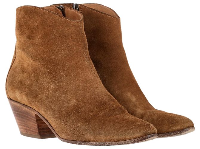 Stivaletti Dacken Isabel Marant in suede marrone - vista 4