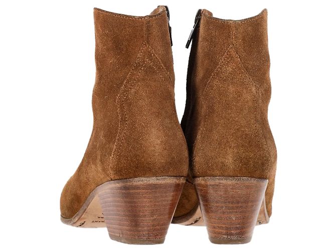 Stivaletti Dacken Isabel Marant in suede marrone - vista 5