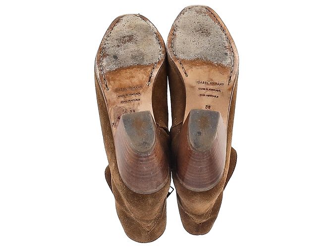 Stivaletti Dacken Isabel Marant in suede marrone - vista 6