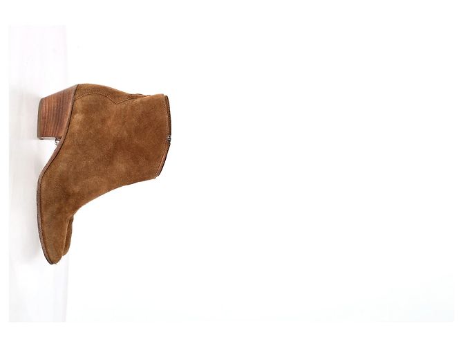 Stivaletti Dacken Isabel Marant in suede marrone - vista 7