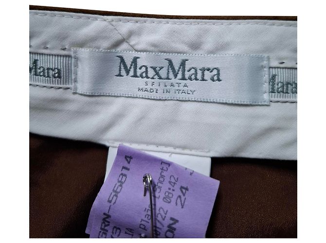 Falda Mini Zorro Max Mara en pelo de camello marrón Castaño Roja - vista 3