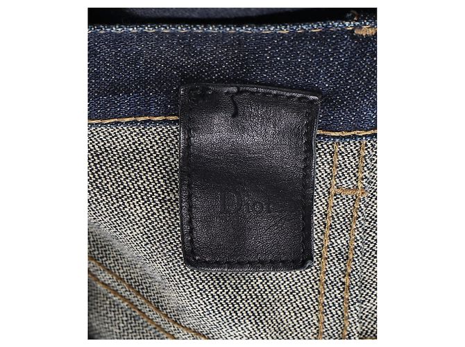 Dior Dark Wash Jeans in Navy Blue Cotton Light blue - view 10