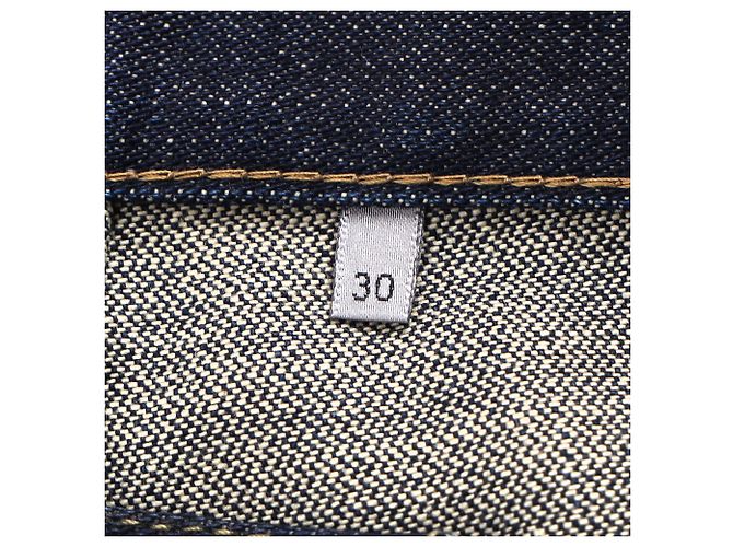 Dior Dark Wash Jeans in Navy Blue Cotton Light blue - view 3