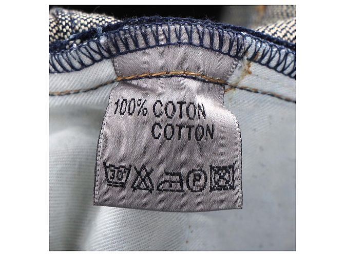 Dior Dark Wash Jeans in Navy Blue Cotton Light blue - view 4