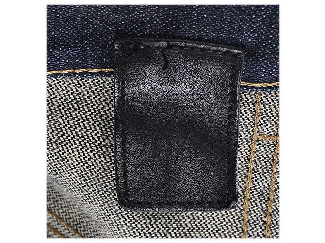 Dior Dark Wash Jeans in Navy Blue Cotton Light blue - view 5