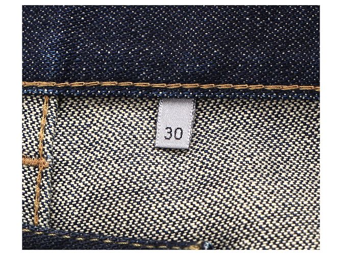 Dior Dark Wash Jeans in Navy Blue Cotton Light blue - view 8
