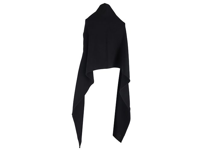 Écharpe à capuche VLTN Valentino Garavani avec poches en laine noire - vue 3