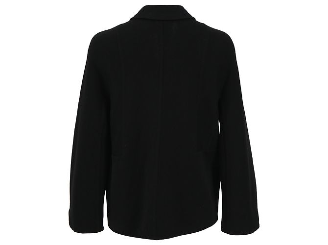 Hermès Reißverschlussjacke aus schwarzer Wolle - Ansicht 3