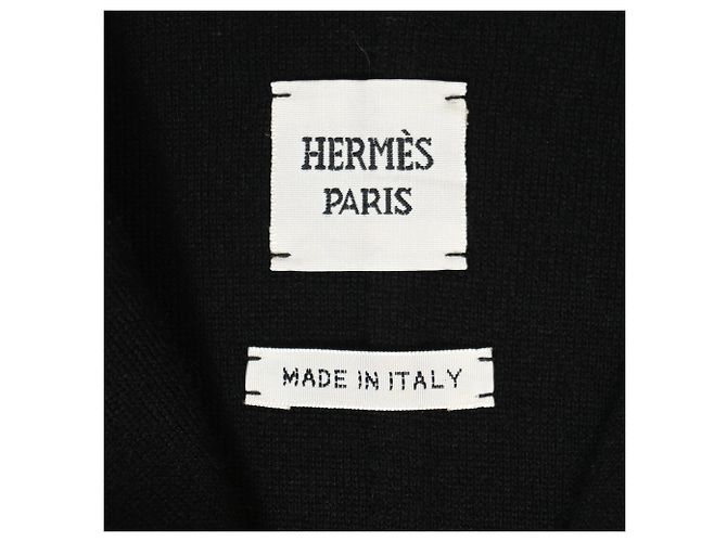 Hermès Reißverschlussjacke aus schwarzer Wolle - Ansicht 4