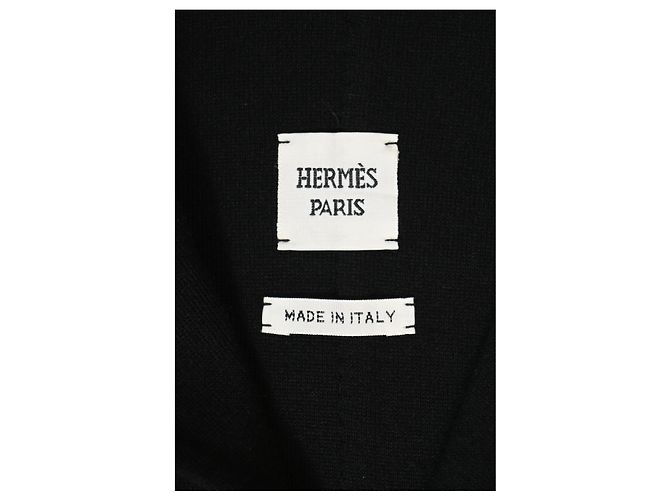 Hermès Reißverschlussjacke aus schwarzer Wolle - Ansicht 9