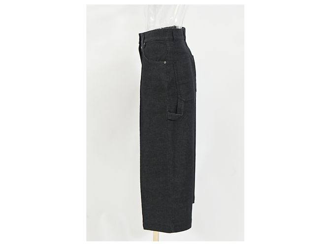 Jeans dritti con pieghe Hermès in cotone grigio - vista 6