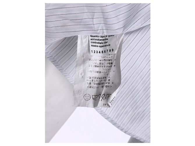 Camicia a righe Dolce & Gabbana in cotone azzurro Blu Blu chiaro - vista 12