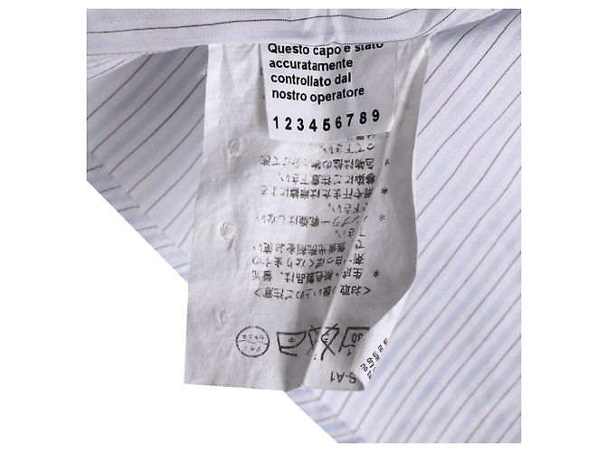 Camicia a righe Dolce & Gabbana in cotone azzurro Blu Blu chiaro - vista 6