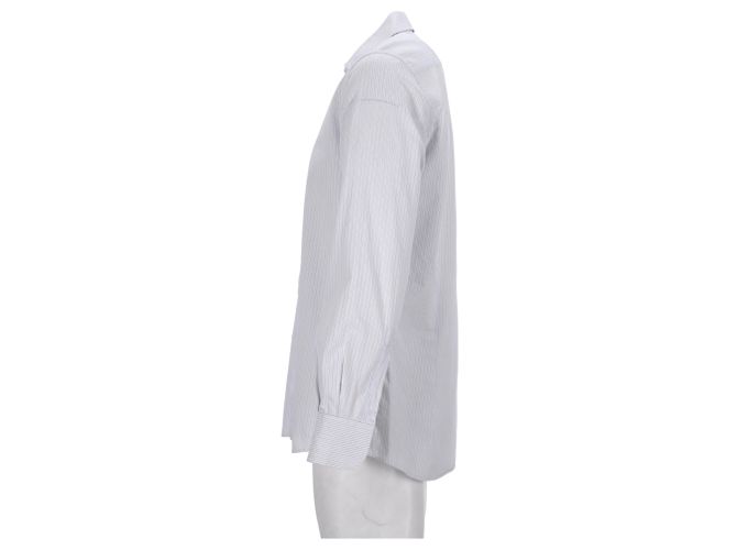 Camicia a righe Dolce & Gabbana in cotone azzurro Blu Blu chiaro - vista 8