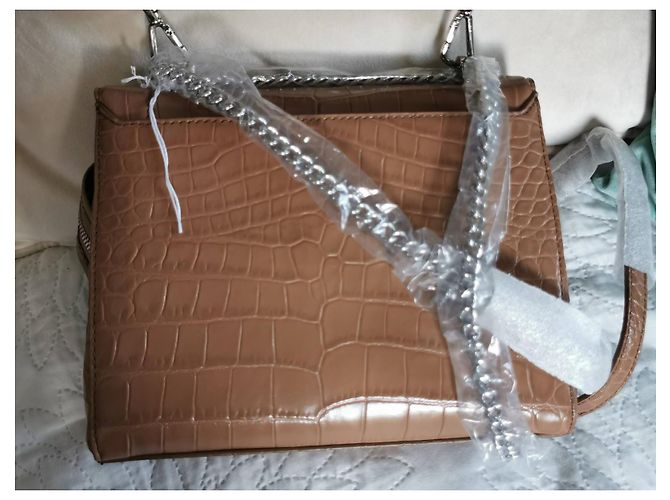 Borsa Lancel Ninon M Marrone Pelle Effetto Coccodrillo - vista 13