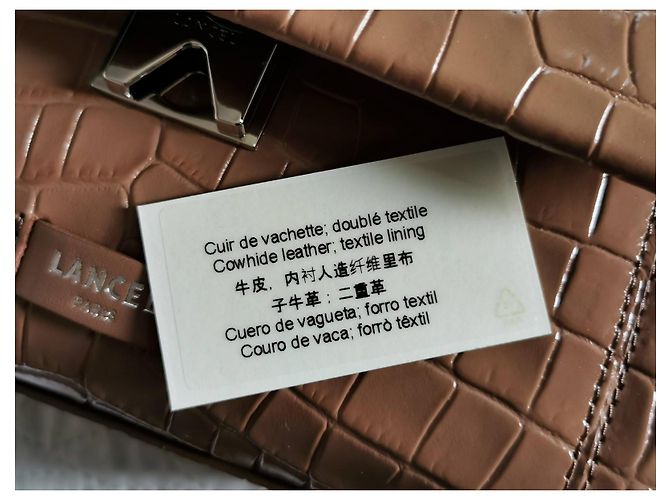 Borsa Lancel Ninon M Marrone Pelle Effetto Coccodrillo - vista 14