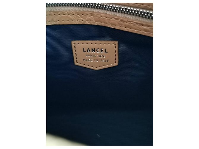 Borsa Lancel Ninon M Marrone Pelle Effetto Coccodrillo - vista 6