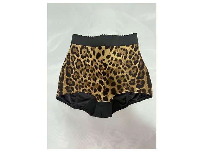 Pantaloncini in seta Dolce & Gabbana Marrone scuro - vista 2