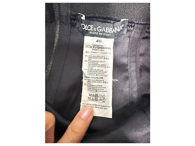 Pantaloncini in seta Dolce & Gabbana Marrone scuro - vista 4