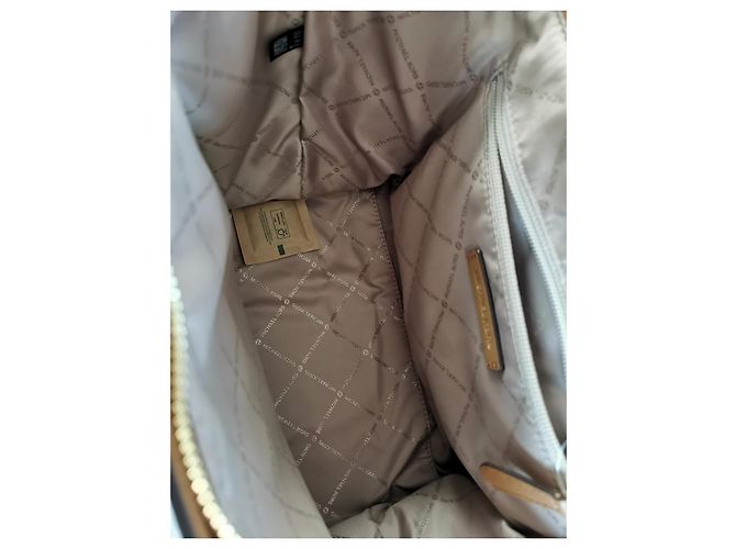 Borsa Michael Kors April 2 in pelle marrone cammello - vista 11