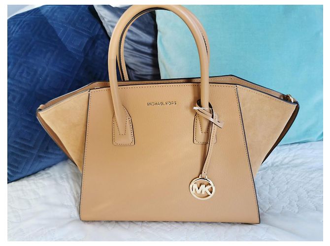 Borsa Michael Kors April 2 in pelle marrone cammello - vista 5