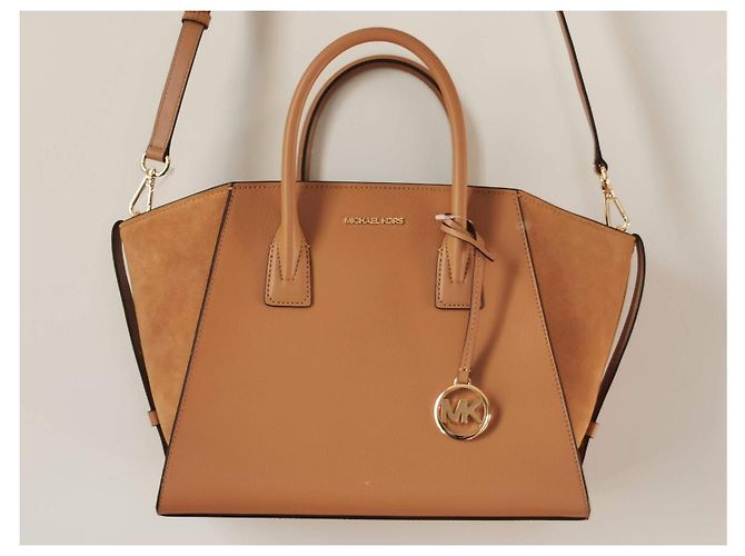 Borsa Michael Kors April 2 in pelle marrone cammello - vista 7