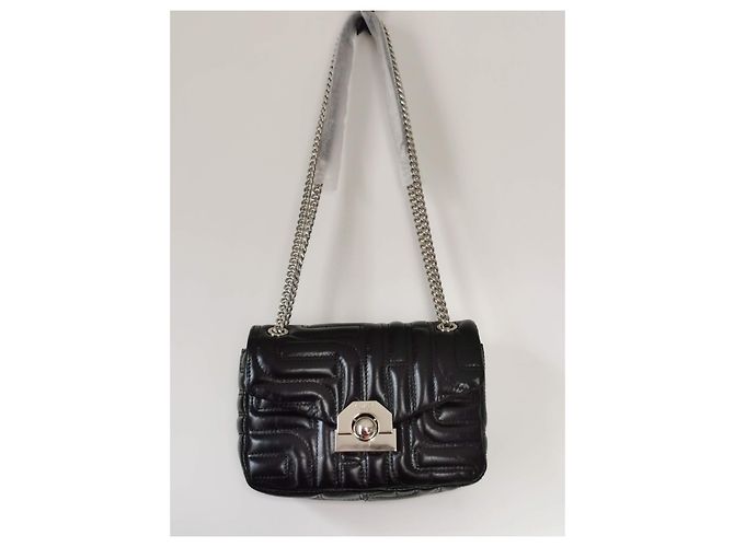 Lancel Midnight Flap Bag Black Quilted Leather Silver hardware - view 10