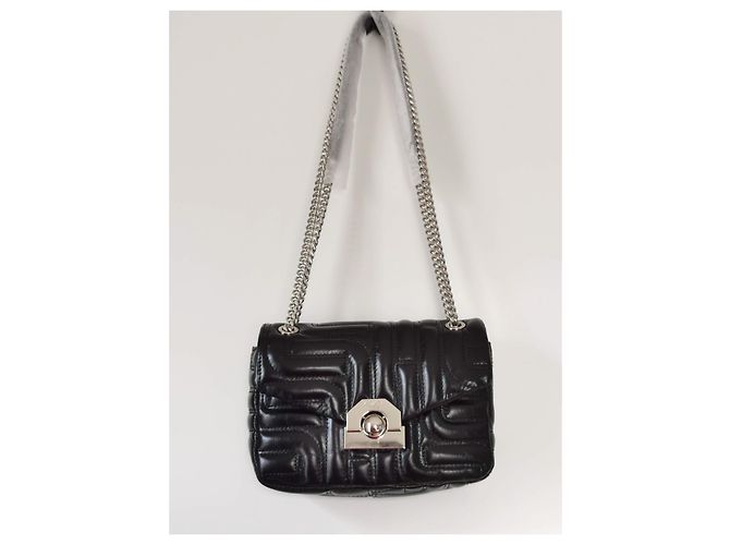 Lancel Midnight Flap Bag Black Quilted Leather Silver hardware - view 18