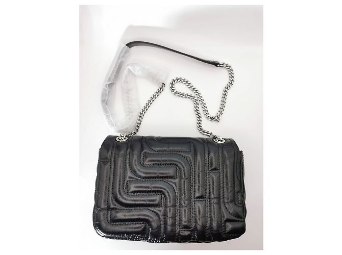 Lancel Midnight Flap Bag Black Quilted Leather Silver hardware - view 4