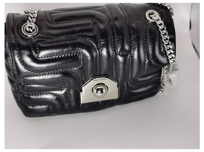 Lancel Midnight Flap Bag Black Quilted Leather Silver hardware - view 6