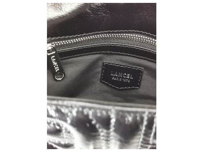Lancel Midnight Flap Bag Black Quilted Leather Silver hardware - view 8