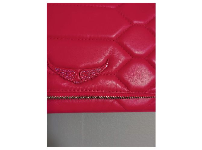 Bolsa Rocky XL Zadig & Voltaire em couro rosa acolchoado Hardware prateado - vista 7